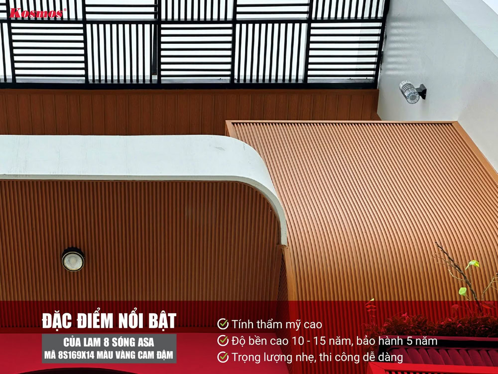 Đặc điểm nổi bật của lam 8 sóng ASA mã 8S169X14 màu vàng cam đậm