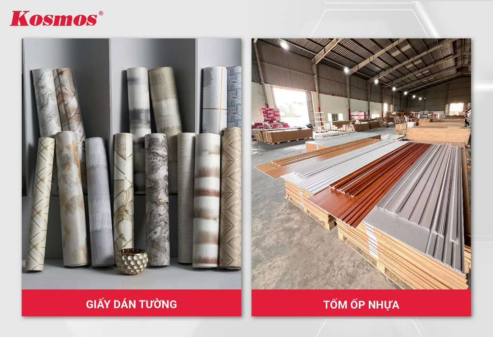 Giấy dán tường và tấm ốp nhựa chuyên dùng trong nội thất Giấy dán tường và tấm ốp nhựa chuyên dùng trong nội thất