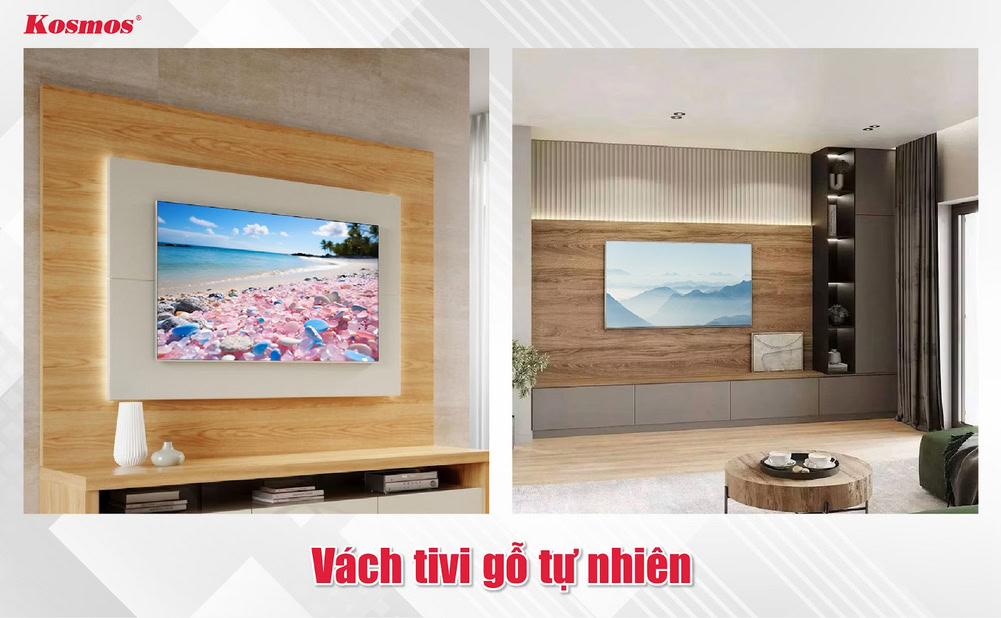 Gỗ tự nhiên là vật liệu ốp vách tivi có độ bền và thẩm mỹ vượt trội Gỗ tự nhiên là vật liệu ốp vách tivi có độ bền và thẩm mỹ vượt trội