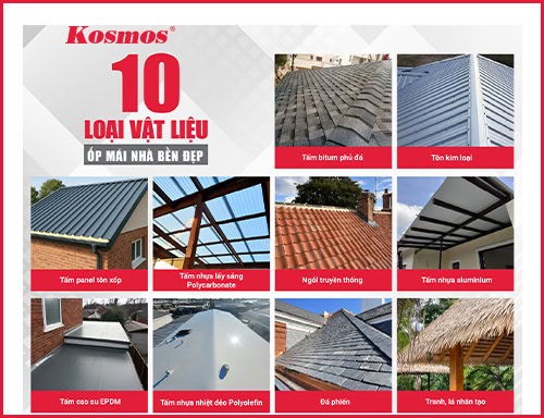 Top 10 loại vật liệu ốp mái nhà nhẹ, bền đẹp, rẻ 2025