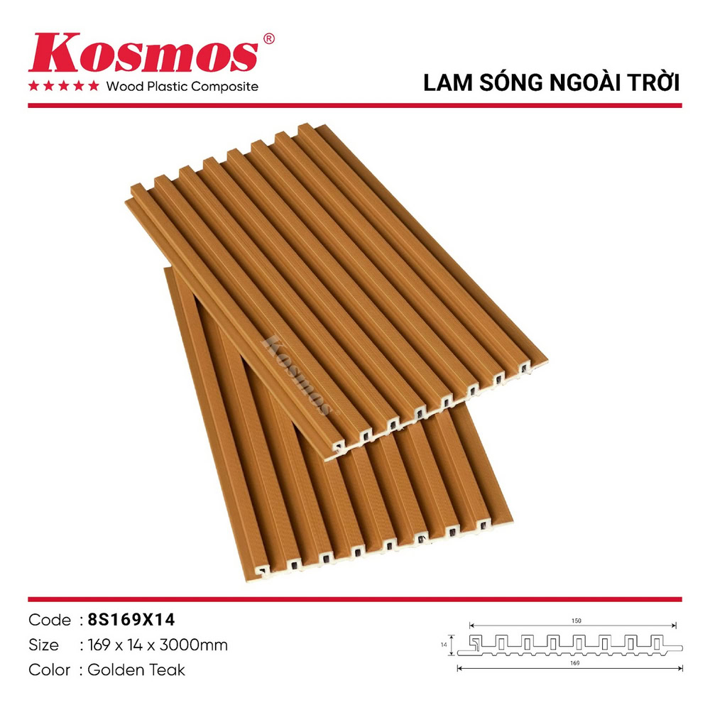 Lam 8 sóng ASA 8S169X14 Golden Teak
