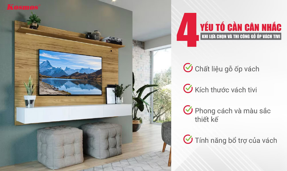 Người dùng cần cân nhắc nhiều yếu tố trước khi thi công vách tivi Người dùng cần cân nhắc nhiều yếu tố trước khi thi công vách tivi