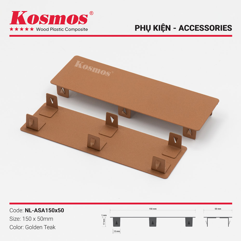 Phụ kiện nắp lam ASA NL-ASA150X50 Golden Teak Phụ kiện nắp lam ASA NL-ASA150X50 Golden Teak