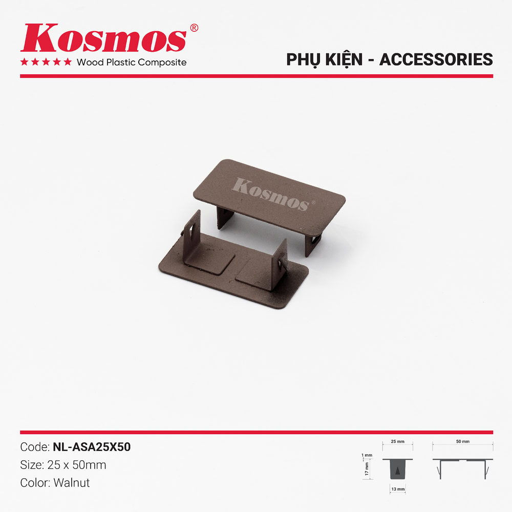 Phụ kiện nắp lam ASA NL-ASA25X50 Walnut
