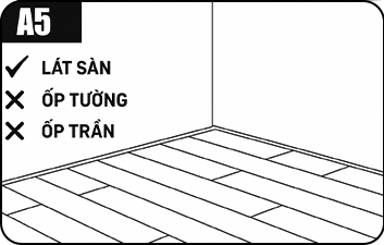 Sàn nhựa chỉ dùng để lót sàn nội thất.
