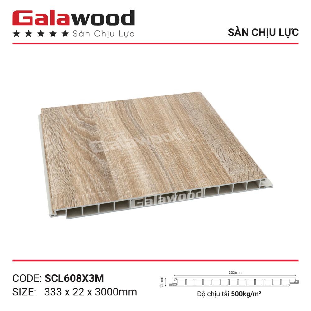 Tấm nhựa lót sàn gác lửng Galawood SCL608