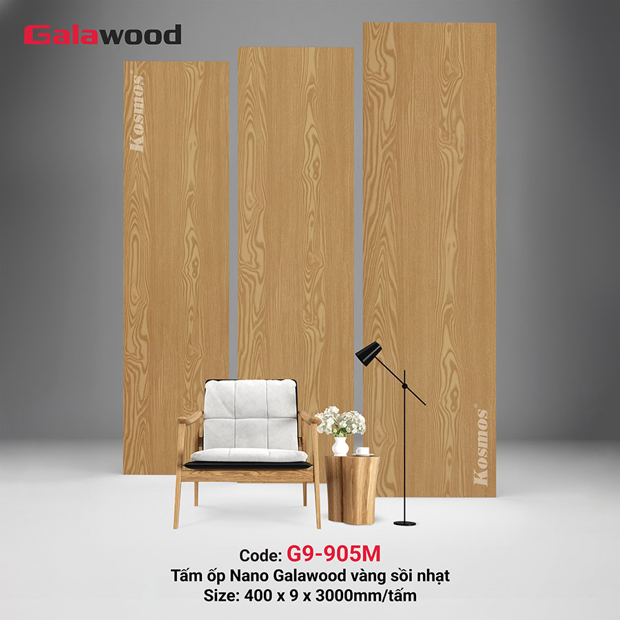 Tấm ốp Nano Galawood G9-905M vàng sồi nhạt