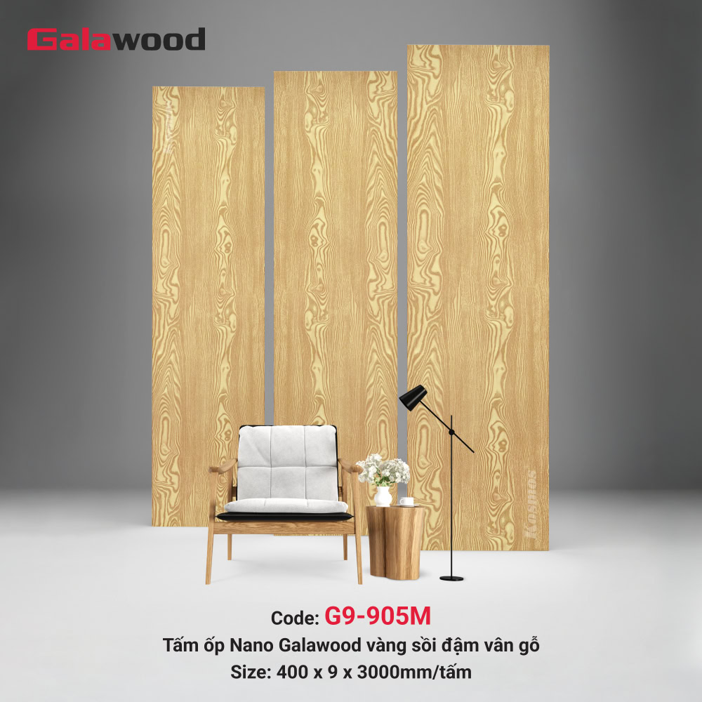 Tấm ốp Nano Galawood G9-905M vàng sồi nhạt
