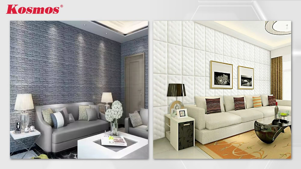 Tấm ốp tường bằng xốp ứng dụng cho phòng khách Tấm ốp tường bằng xốp ứng dụng cho phòng khách