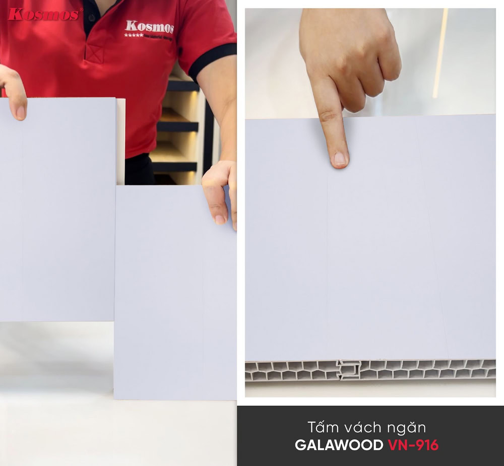 Panel divisorio de grano de papel blanco código VN-916