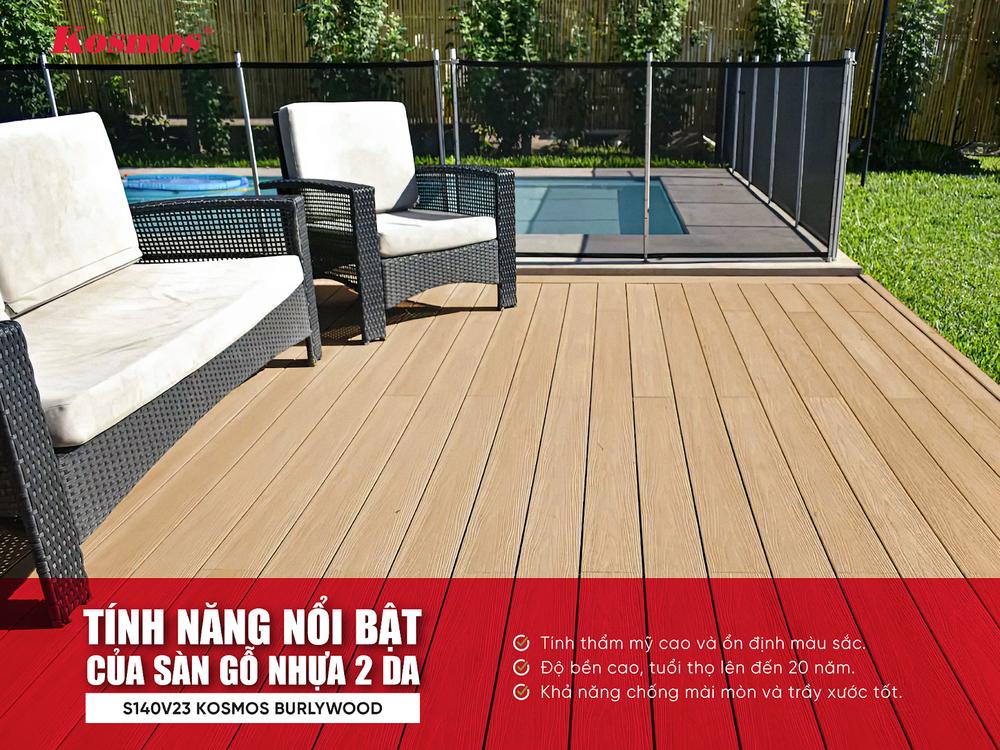 Tính năng nổi bật của sàn gỗ nhựa 2 da S140V23 Kosmos Burlywood