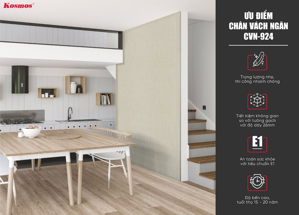 Ưu điểm chân vách ngăn CVN-924