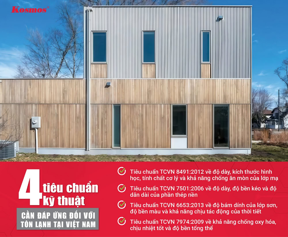 Vật liệu tôn lạnh tại Việt Nam cần đáp ứng 4 tiêu chuẩn kỹ thuật Vật liệu tôn lạnh tại Việt Nam cần đáp ứng 4 tiêu chuẩn kỹ thuật