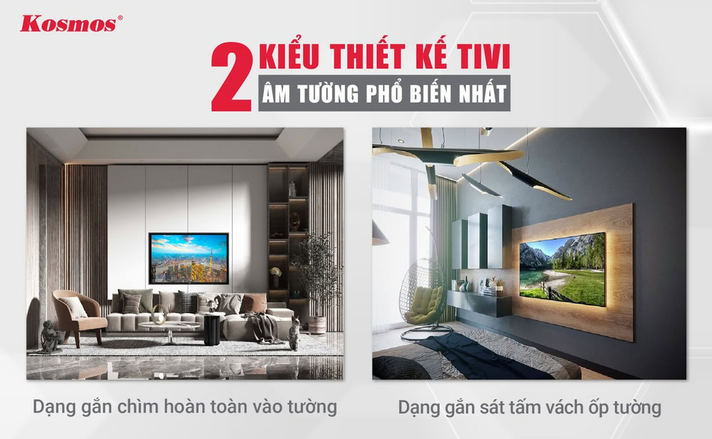 2 kiểu thi công và thiết kế vách, kệ tivi âm tường phổ biến 2 kiểu thi công và thiết kế vách, kệ tivi âm tường phổ biến