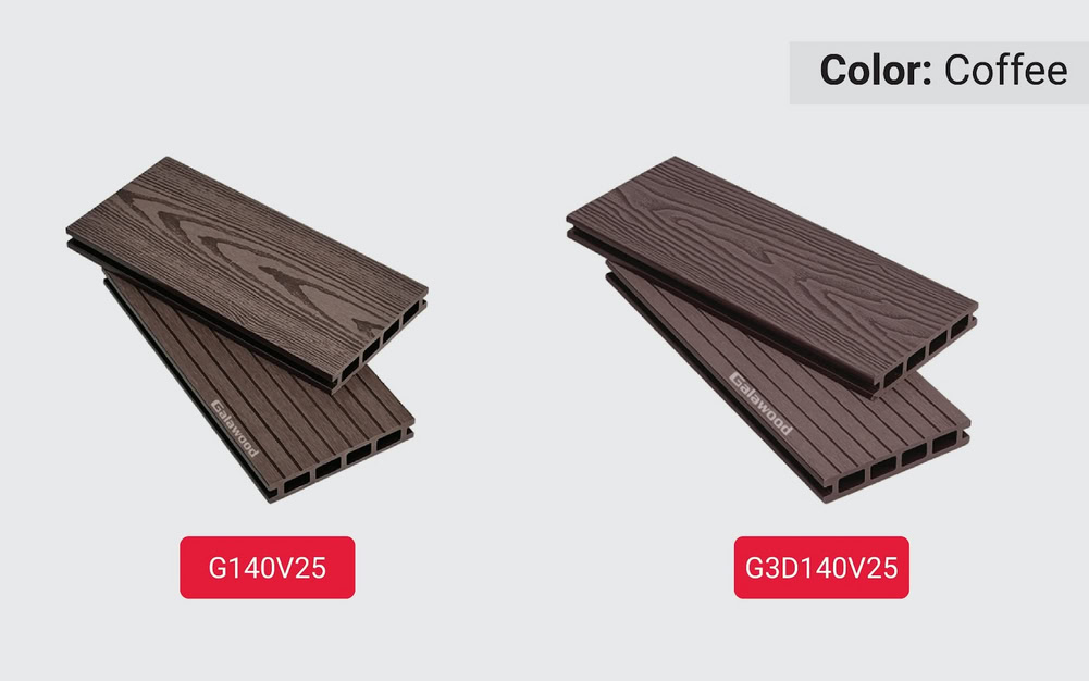 Bộ sàn gỗ nhựa ngoài trời Galawood màu Coffee - nâu cà phê Bộ sàn gỗ nhựa ngoài trời Galawood màu Coffee - nâu cà phê