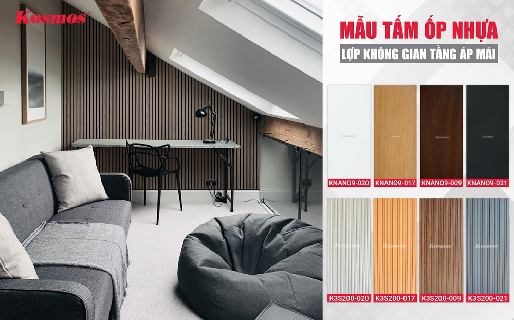 Bộ sưu tập tấm ốp nhựa lợp không gian tầng áp mái đẹp Bộ sưu tập tấm ốp nhựa lợp không gian tầng áp mái đẹp