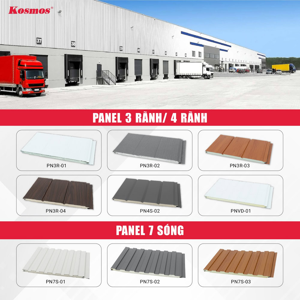 Bộ sưu tập tấm panel ốp tường, vách ngoại thất của Kosmos