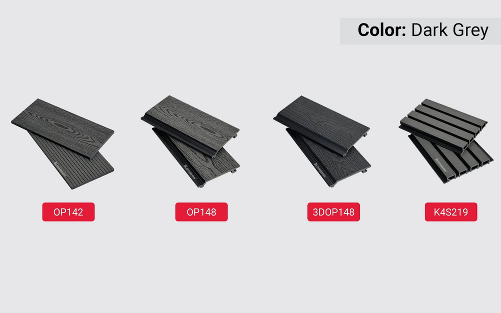 Dark Grey WPC Wood Plastic Panel Set Dark Grey WPC Wood Plastic Panel Set