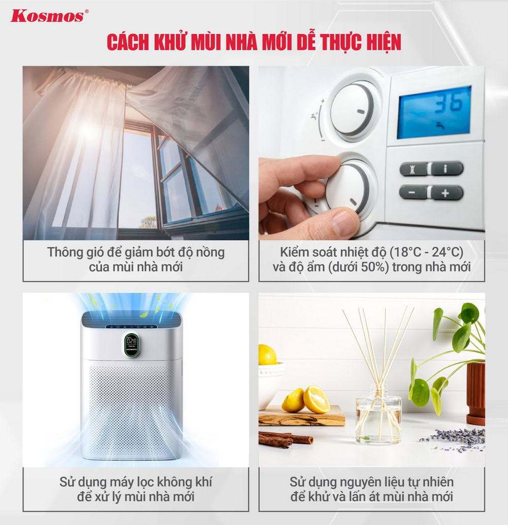 Cách xử lý mùi nhà mới dễ thực hiện