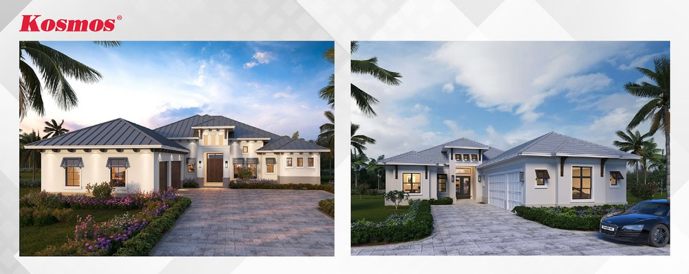 Công trình mái Nhật chữ L 1 tầng rộng 150m2