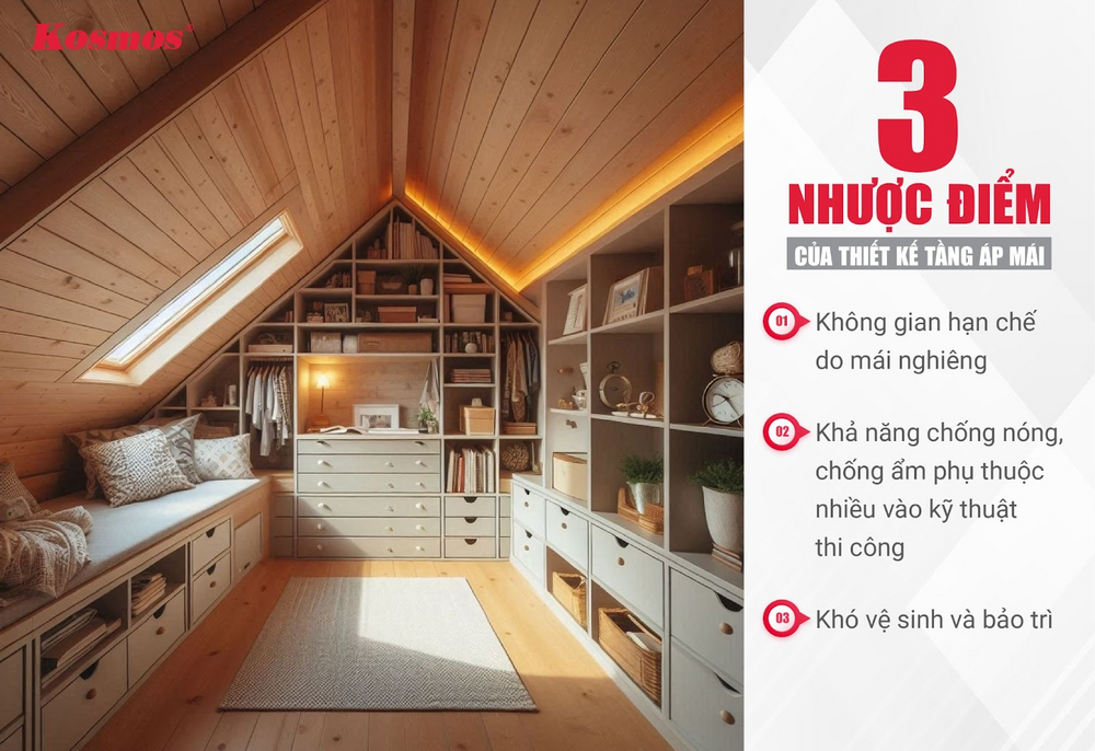 Công trình tầng áp mái có 3 nhược điểm cần lưu ý Công trình tầng áp mái có 3 nhược điểm cần lưu ý