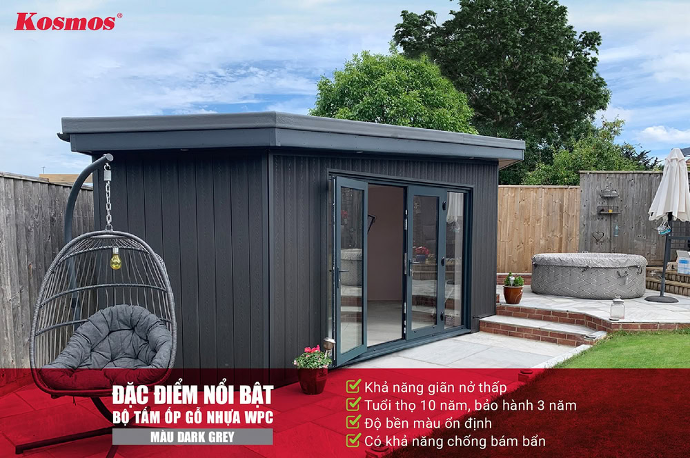 Outstanding features of Dark Grey WPC wood plastic panel set Outstanding features of Dark Grey WPC wood plastic panel set