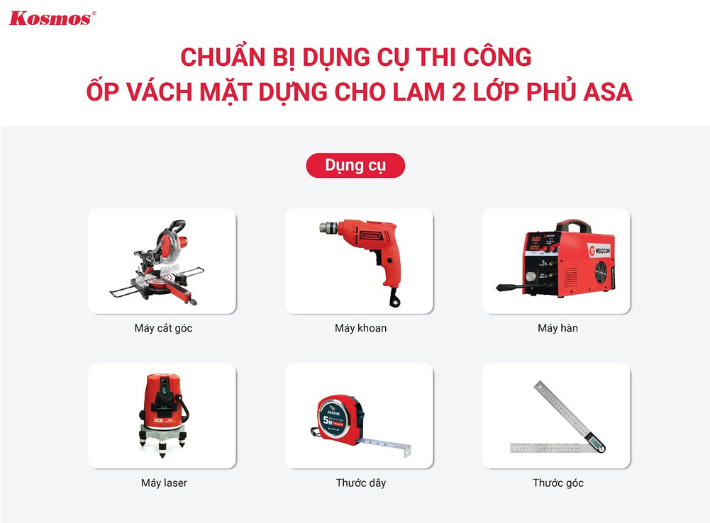 Dụng cụ thi công thanh lam gỗ nhựa 2 lớp phủ ASA