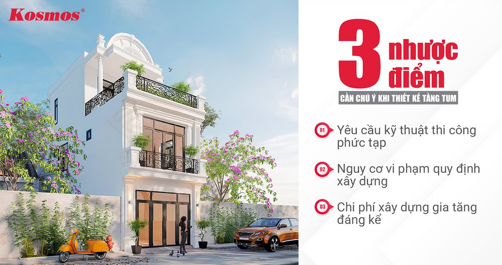 Gia chủ cần chú ý 3 hạn chế của kiến trúc tầng tum