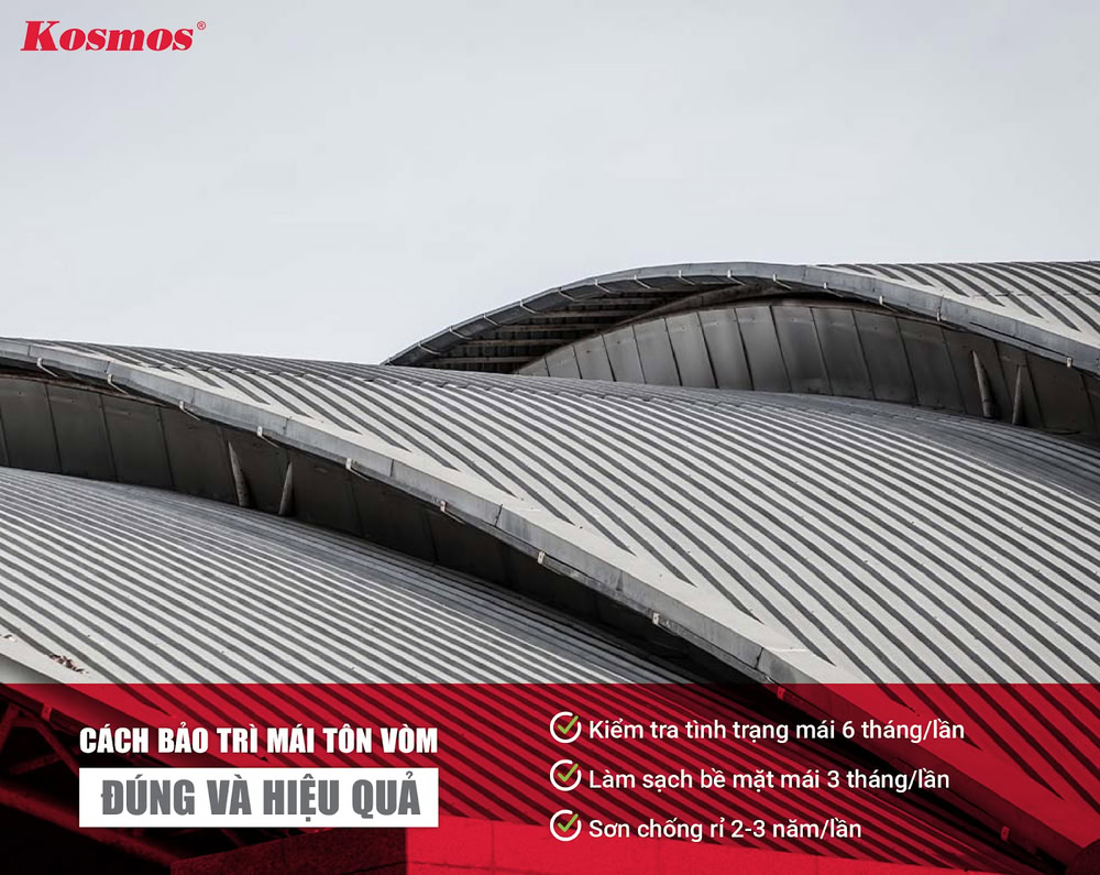 Khách hàng cần bảo trì đúng cách để đảm bảo hiệu quả sử dụng tôn vòm Khách hàng cần bảo trì đúng cách để đảm bảo hiệu quả sử dụng tôn vòm