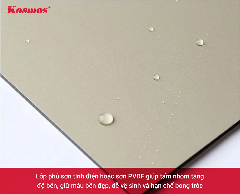 Mái nhôm có thể phủ sơn tĩnh điện hoặc PVDF để tăng độ bền màu
