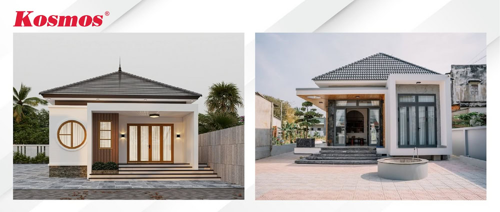 Mẫu nhà ở mái Nhật 4 phòng ngủ 1 tầng 12x13m đẹp Mẫu nhà ở mái Nhật 4 phòng ngủ 1 tầng 12x13m đẹp