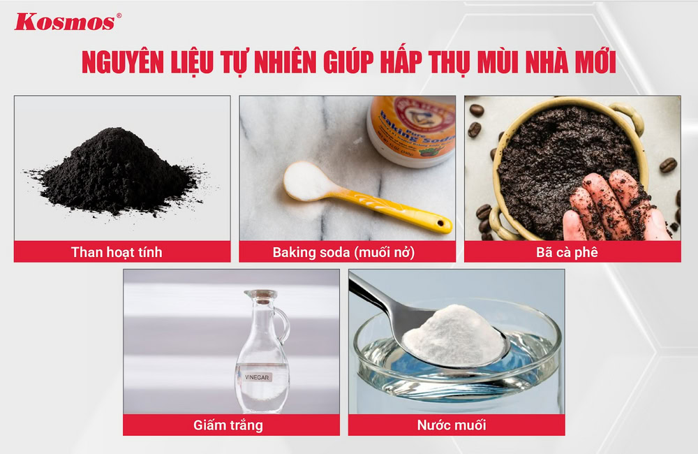 Nguyên liệu tự nhiên giúp hấp thụ mùi nhà mới