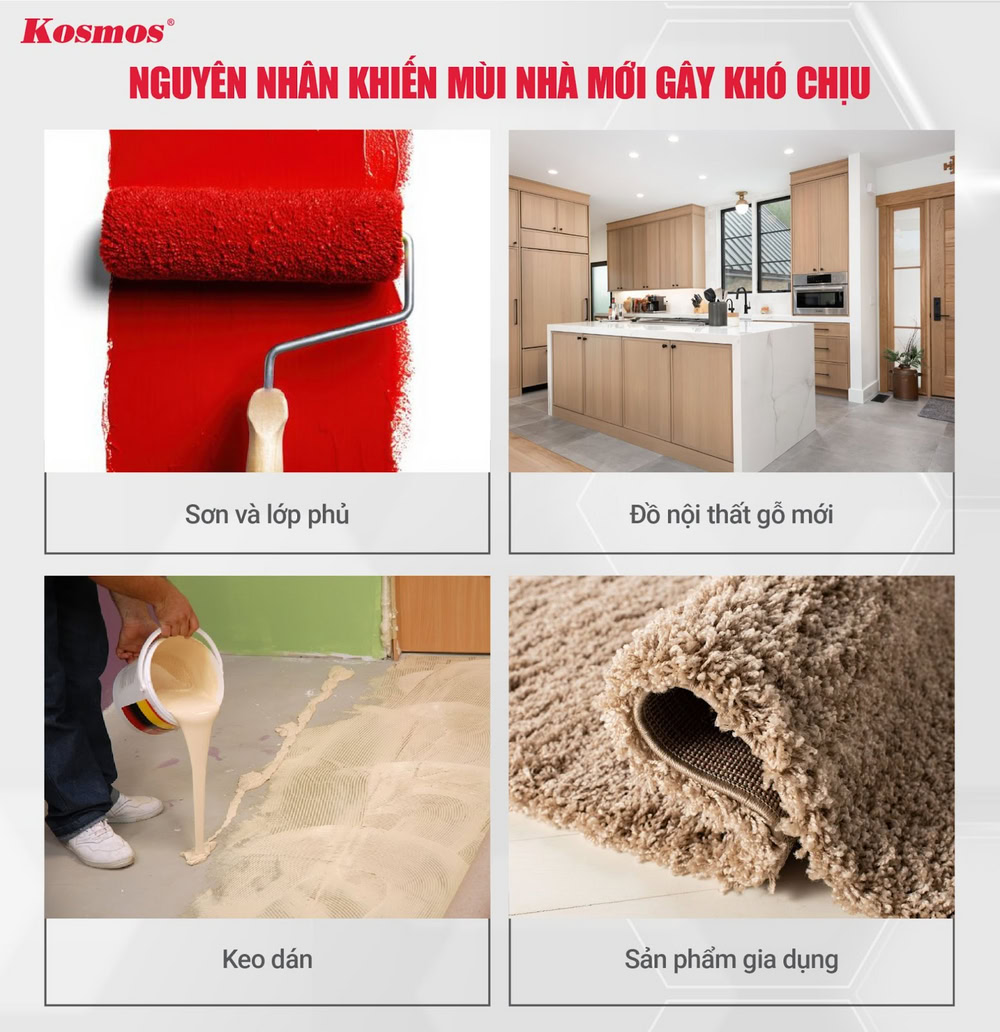 Nguyên nhân khiến mùi nhà mới gây khó chịu