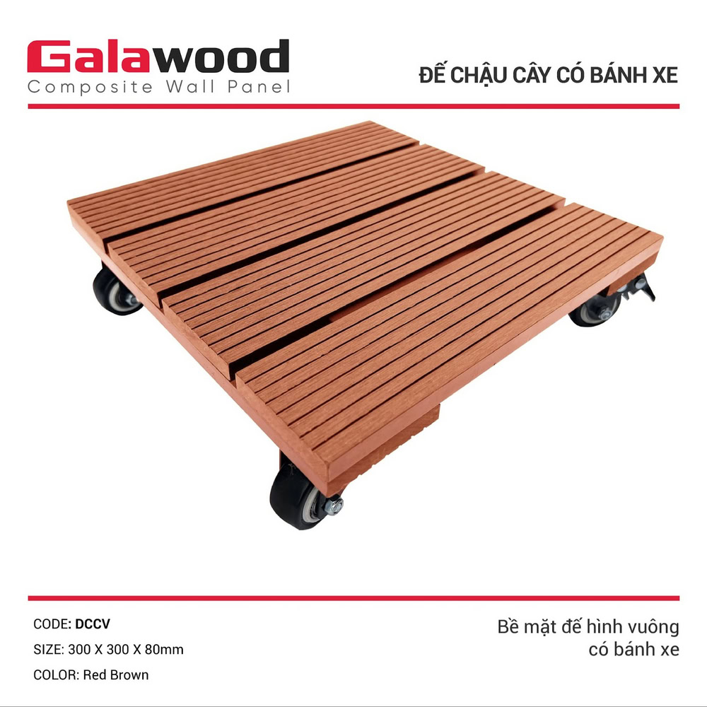 Phụ kiện đế chậu cây Galawood DCCV màu Red Brown Phụ kiện đế chậu cây Galawood DCCV màu Red Brown