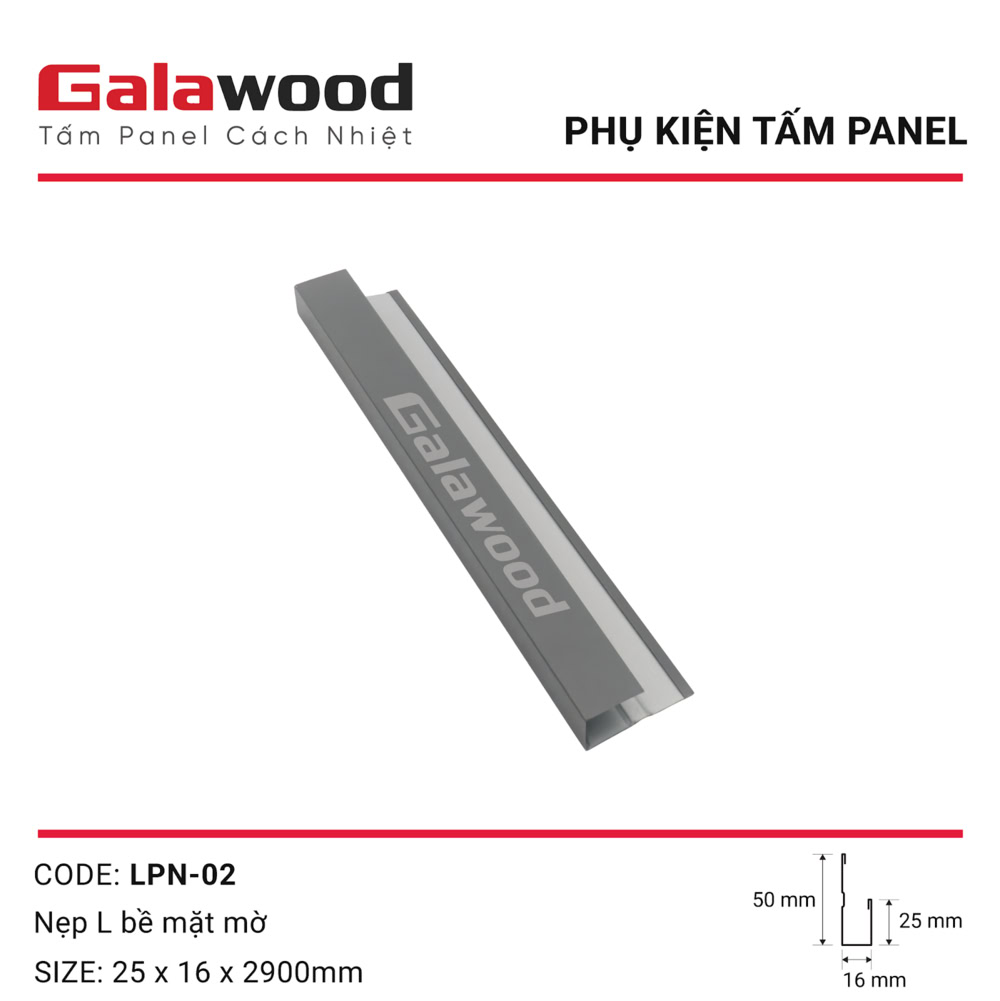 Phụ kiện nẹp chữ L mở đầu/kết thúc mã LPN-02