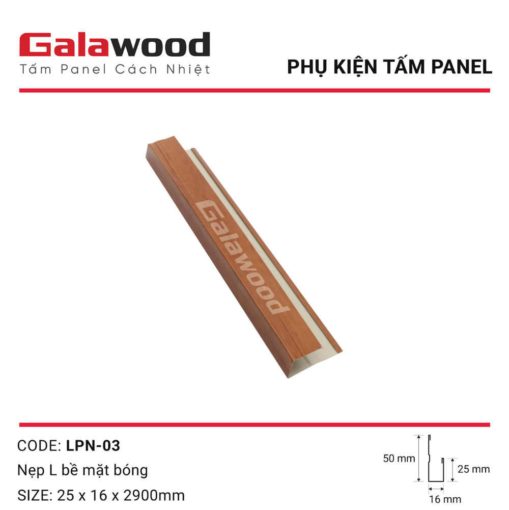 Phụ kiện nẹp L cho tấm Panel mã LPN-03 Phụ kiện nẹp L cho tấm Panel mã LPN-03