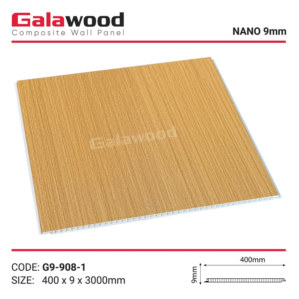 Tấm ốp Nano Galawood G9-908-1 vàng sồi đậm