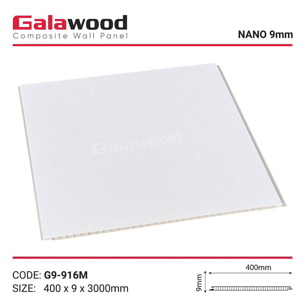 Tấm ốp Nano Galawood G9-916M trắng vân giấy Tấm ốp Nano Galawood G9-916M trắng vân giấy