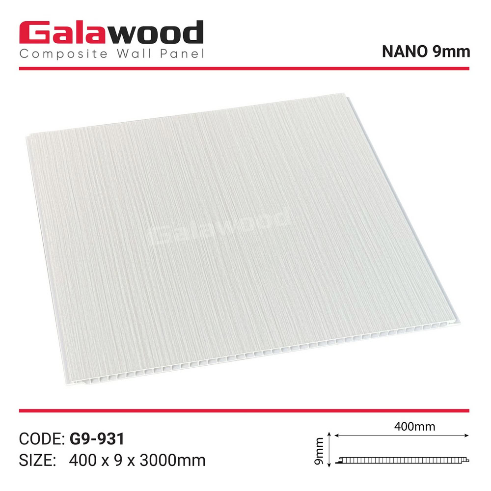 Tấm ốp Nano Galawood G9-931 trắng kem vân sọc