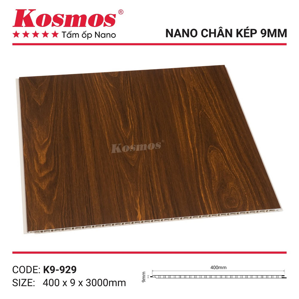 Tấm ốp nhựa Nano K9-929 nâu vân gỗ Tấm ốp nhựa Nano K9-929 nâu vân gỗ