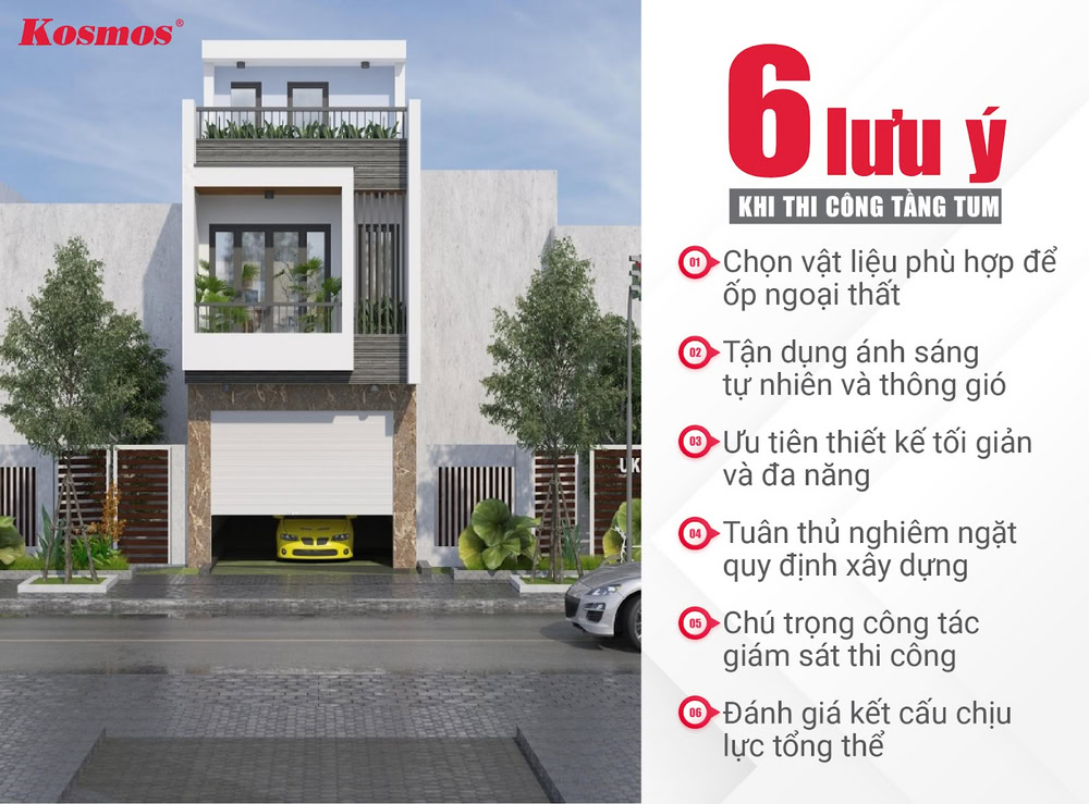 Thi công tầng tum yêu cầu cân nhắc 6 yếu tố quan trọng
