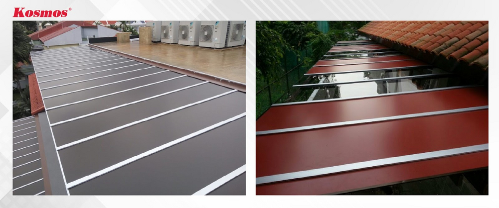 Thiết kế mái Alu phủ PVDF phù hợp ốp mái hiên, ban công