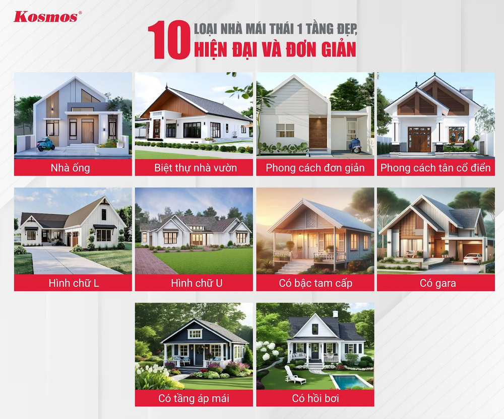 10 phân loại nhà mái Thái 1 tầng đẹp, phổ biến hàng đầu 10 phân loại nhà mái Thái 1 tầng đẹp, phổ biến hàng đầu