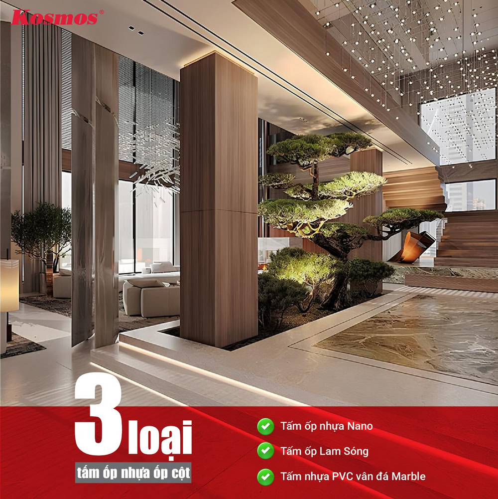 3 loại tấm ốp nhựa ốp cột 3 loại tấm ốp nhựa ốp cột