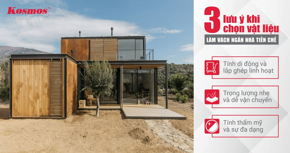 3 lưu ý khi chọn vật liệu làm vách ngăn nhà tiền chế 3 lưu ý khi chọn vật liệu làm vách ngăn nhà tiền chế