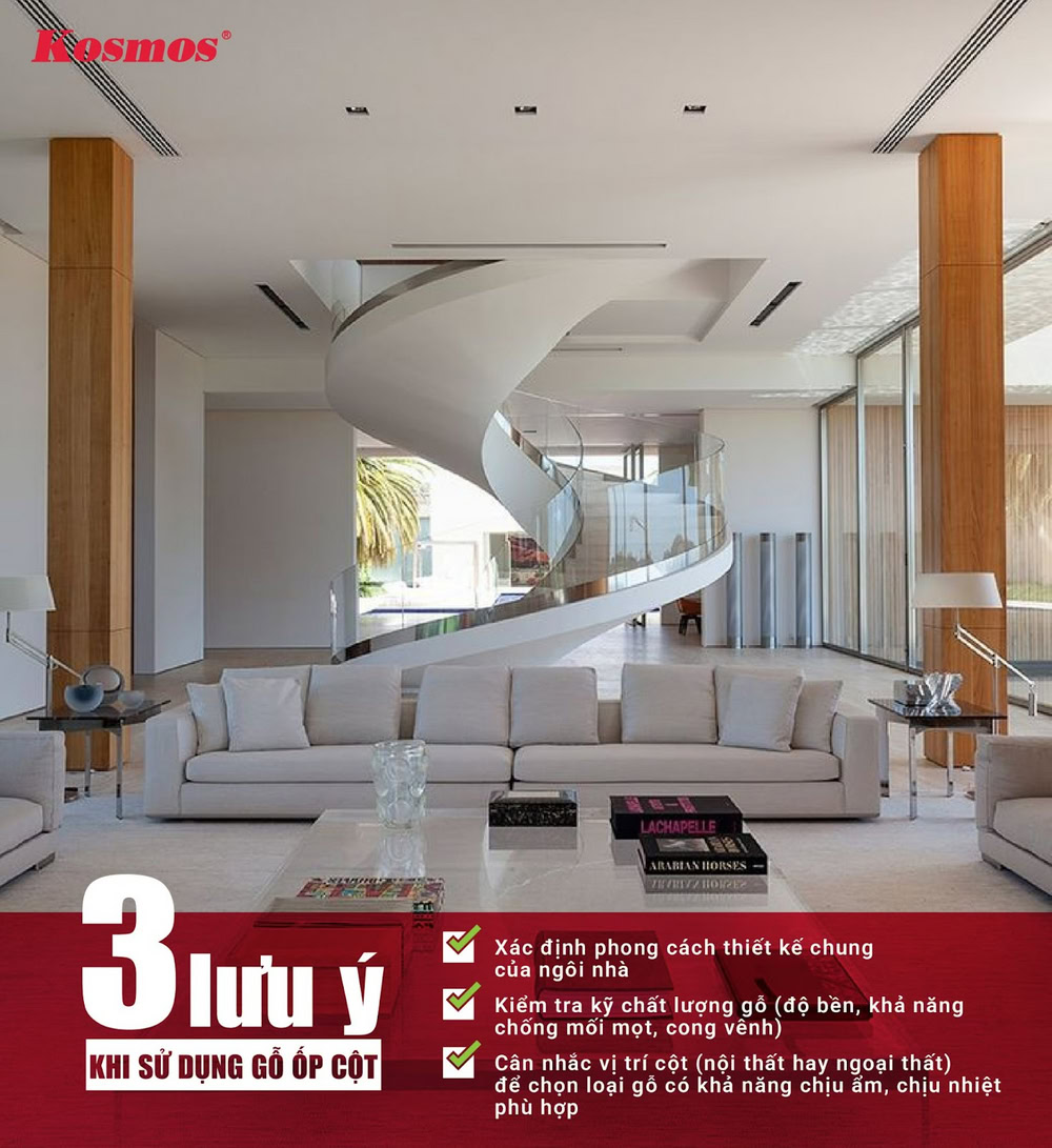 3 lưu ý khi sử dụng gỗ ốp cột 3 lưu ý khi sử dụng gỗ ốp cột