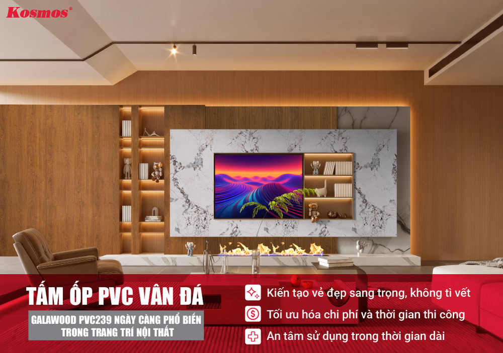 3 yếu tố giúp tấm ốp PVC239 ngày càng phổ biến trong trang trí nội thất