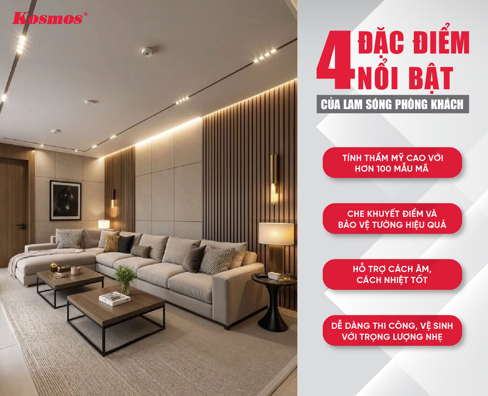 4 đặc điểm nổi bật của Lam Sóng phòng khách