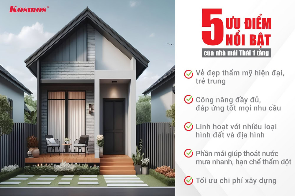 5 ưu điểm giúp nhà mái Thái cao 1 tầng được yêu thích 5 ưu điểm giúp nhà mái Thái cao 1 tầng được yêu thích
