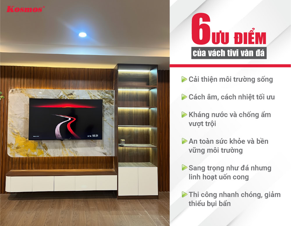 6 ưu thế nổi bật của vách tivi ốp tấm than tre vân đá 6 ưu thế nổi bật của vách tivi ốp tấm than tre vân đá